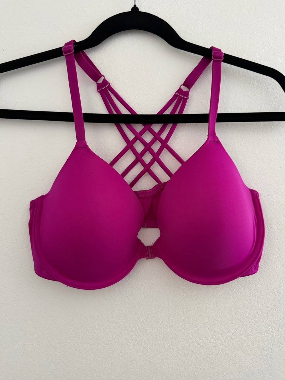 PINK Victoria's Secret Fuchsia Crisscross Back T-Shirt Bra